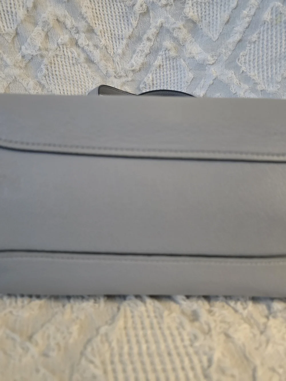 kate spade Light Gray Pebbled Leather Chain-Handle Tote
